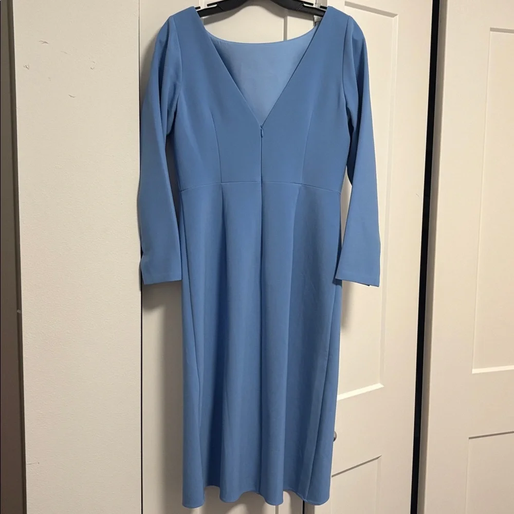 NWT [Sachin + Babi] Patrizia Bateau Neck Midi Dress in Chambray Blue Women’s 8 - Picture 7 of 13